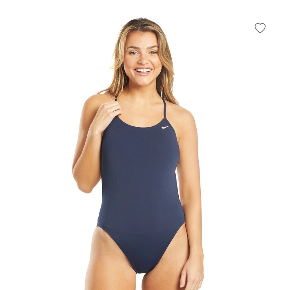 Women's Nike HydraStrong Solid Cut Out Tank One
Piece Swimsuit Size 34 Navy